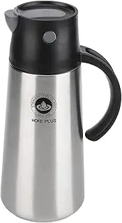 Yomiyuyr Oil Pot, Stainless Steel Oil Filter Pot with Strainer, Oil Strainer for Kitchen, Used Oil Container with Automatic Opening and Closing, Leakproof and Lightweight Design (Black)
