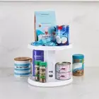 2 Tier Lazy Susan Turntable 360° Rotate Kitchen Cabinet Bathroom Storage Tray