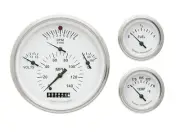 1957 chevy bel air classic instruments gauge cluster white face ch01wslf clock