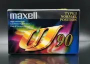 Maxell UJ 90 Blank Audio Cassette Tape Type I Normal Position Made in Japan 1997