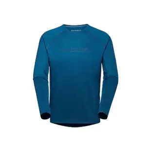 【Mammut 長毛象】Selun FL Longsleeve Men Logo 機能LOGO長袖T恤 深冰藍 男款 #1016-01440