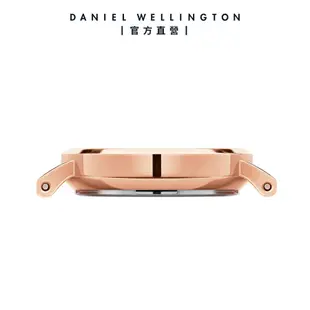 Daniel Wellington 手錶 Petite Rouge 32mm 珍珠貝真皮皮革錶-玫瑰金(DW00100514)