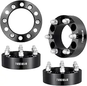 VEVOR Wheel Spacers, 2" 6"x5.5" Wheel Adapters, 6 Lug Forged Spacer, 108 mm Bore Hubcentric M14 x1.5 Studs Spacers, Fit for 1988-2023 Chevrolet, GMC, and Cadillac, 4 PCS Black