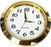 Clock Face Insert 1.42x0.31 Inch Round Metal Golden Insert Clock Faces Replacement for DIY Clocks School Repairs Face