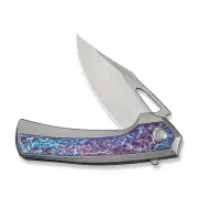 WE Knife Nefaris Frame Lock 22040FA-1 Flamed Titanium CPM 20CV Knife