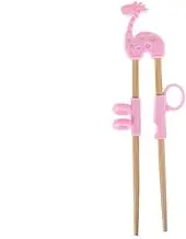 EZONEDEAL Training Chopsticks, Kids Children Chopsticks Reusable Bamboo Easy to Use Chopsticks Helper Learner Chopsticks Right or Left Handed for Beginners Kids and Adults (PINK)