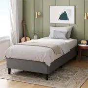 Zinus King Single Fabric Bed Base Ensemble Base - Dark Grey