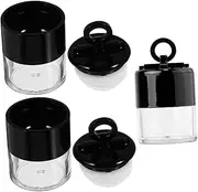 Ipetboom 3Pcs Portable Loose Powder Container with Powder Puff Makeup Holder for Travel Compact Case for Daily Use