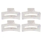 4PK Annabel Trends Tamed Hair Claw Clamp Women's Accessory 8.5cm Pearl Confetti