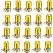 XYWHPGV WH148 20K Ohm Variable Resistors Single Turn Rotary Carbon Film Taper Potentiometer W Knobs 20pcs(be7bc a2b45 0fd77 5c086 b1f9b 815ac
