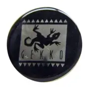 Gekko Boat Steering Wheel Decal | Raised 1 1/2 Inch Black Silver