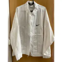 在飛比找蝦皮購物優惠-NIKE白色梭織長袖夾克運動外套M (DM6204-030)