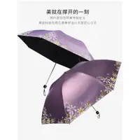 在飛比找ETMall東森購物網優惠-天堂傘黑膠防紫外線曬女三折疊輕小巧便攜晴雨傘兩用遮太陽鉛筆傘