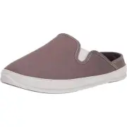 Deer Stags Men Slip On Mule Slippers Spike Size US 10M Charcoal Grey Canvas