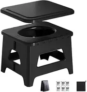 Portable Camping Toilet,Portable Potty for Camping - Foldable Seat Stool Privacy Accessories for Backpacking Hiking Tent RV Travel Car Boat