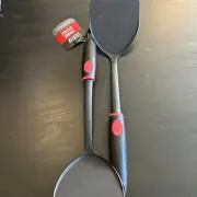 Cooking Concepts Black Red Kitchen Tools X 2 Turner Spatula Baking Cooking