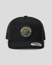 [The Mad Hueys] The Mad Hueys Men's Hook Line And Drinker Snapback Cap in Black One Size Black