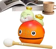 Mokugyo Instrument,Music Zen Drum - Mokugyo New Year Snake Fish Temple Block Zen Meditation Percussion Instrument for Desktop Ornament