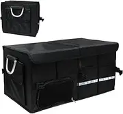 72L Car Boot Organiser,Trunk Organizer for Car,Large-Capacity Car Organizer, Foldable Trunk organizer for SUVs & Sedans, Sturdy Car Organization for Car Accessories,Tools,Sundries,2 Compartments
