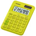 【CASIO 】10位元繽紛馬卡龍色迷你型計算機-芥末黃 (MS-7UC-YG)