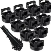60 Pack 22mm Magnetic Zip Tie Mount Cable Holder with Heavy Duty Cable Zip Ties