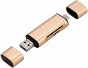 3.0 Reader for Computer Phone 3 in 1 c to Adapter Card Reader for Tablet Gold