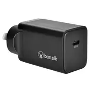 Bonelk 65W PD USB-C GaN Wall Charger Power Adapter For Phone/Tablet Black