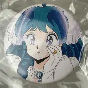 1980's Shogakukan Urusei Yatsura Lum Invader Wedding Anime Can Badge Button Pin