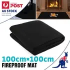 Camping Fire Pit Mat Flame Retardant Fireproof Blanket for Yard BBQ Hiking 100CM