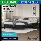 ALFORDSON Bed Frame Queen Double King Single Mattress Base Foundation Leather