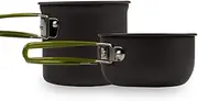Outdoor Cooking Set for One – 100% Alloy Incredibly Lightweight – 2 Small Cooking Pots for Travel and Camping