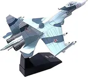 Replica Pre-Build Aircraf 1/100 SU-27 Russia Alloy Fighter Scale Die-cast Aircraft Model with Bracket Collection Gift Display