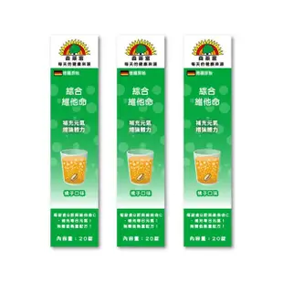 【SUNLIFE森萊富】德國原裝 綜合維他命發泡錠(橘子口味 X 3入/共60錠)