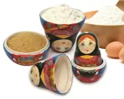 New Measuryoshka Nesting Doll Measuring Cup Set (1c 2/3c 3/4c 1/2c 1/3c 1/4c)