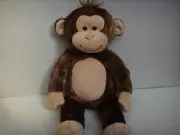 Build-A-Bear Vintage Smiley Monkey Chimpanzee Brown Plush Retired 20" NWOT New