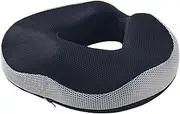 Seat Cushion, Memory Foam Chair Cushion, Tailbone Hemorrhoid Cushion Pain Relief, with Non-Slip Bottom for Office, Gaming Desk Chairs (Black)