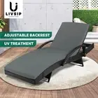 Livsip Sun Lounge Rattan Wicker Lounger Sofa Patio Day Bed Outdoor Furniture