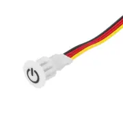 DC 12V Touch Dimmer Switch 10mm Diameter Snap-in Mount White for LED Lights