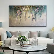 Handmade Original Minimalist Flower Oil Painting On Canvas Abstract Landscape Wall Art for Home Decor With Stretched Frame Without Inner Frame Painting