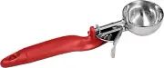Thunder Group SLDS024L Disher, 1-1/3 Oz., #24, Lever, Ergonomic Handle, S/S, Red