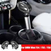 Black Carbon Fiber Car Gear Shift Knob Trim Cover For BMW Mini Coope F54 F55 F56