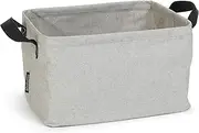 Brabantia - Foldable Laundry Basket - Compact Storage Box - Water Resistant Coating - Multi-Functional - Laundry Hamper - Bathroom - Collapsible - Grey - 9 Gal