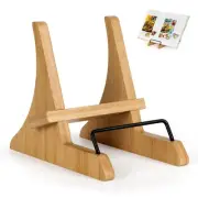 Cookbook Stand for Kitchen Counter, Bamboo Cookbook Holder, Cook Book Stand f...