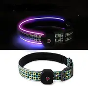 Furever Love LED Dog Collar, USB Rechargeable, Multicolour Flashing Modes, Waterproof (Green, Small)