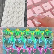 Bubble Stickers for Keyboard Long Nails Raised Silicone Keyboard Cover Non-Slip Adhesive Clear Rubber Protector Pad for Laptop/Computer Glass Table Furniture Cabinet Door Bumper Felt Dots Slip Stopper