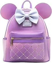[Loungefly] Disney Minnie Mouse Pink Quilted Mini Backpack