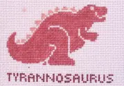 Tyrannosaurus 2 Dinosaur Hand Painted Needlepoint Canvas