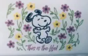 Peanuts~”Dancing Snoopy~”THIS is The LIFE”~Mini Ceramic~Loaf Pan~New~Fast Ship.