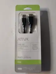 Ativa USB 2.0 Extension Cable, 10’, Black NEW Sealed