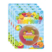 4x Bensons Crystal Fruit Putty Kids/Childrens Sensory Squishy Slime Toy 6y+